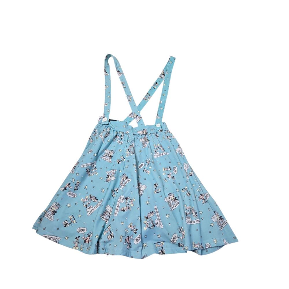 disney cakeworthy Suspenders Skirt Size 2XL Blue Eith Graphic